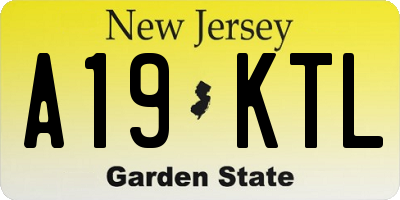 NJ license plate A19KTL