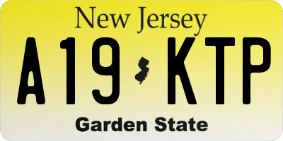 NJ license plate A19KTP