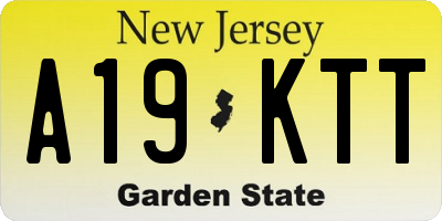 NJ license plate A19KTT
