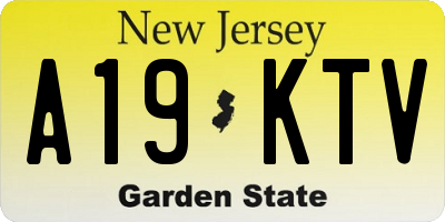 NJ license plate A19KTV