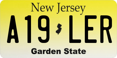 NJ license plate A19LER