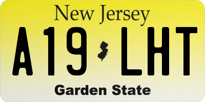 NJ license plate A19LHT
