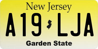 NJ license plate A19LJA