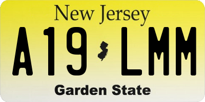 NJ license plate A19LMM