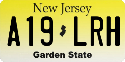 NJ license plate A19LRH