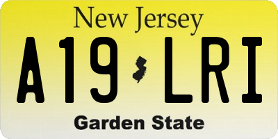 NJ license plate A19LRI