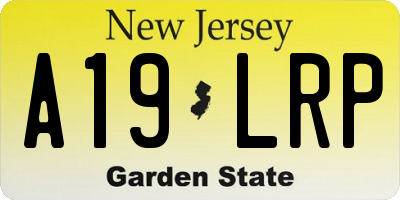 NJ license plate A19LRP