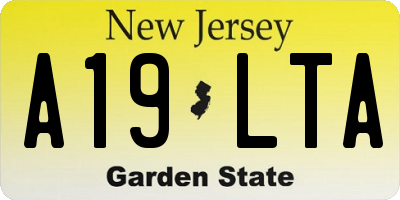 NJ license plate A19LTA