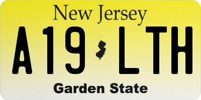 NJ license plate A19LTH