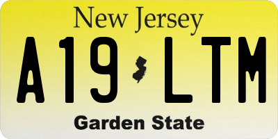 NJ license plate A19LTM