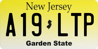 NJ license plate A19LTP