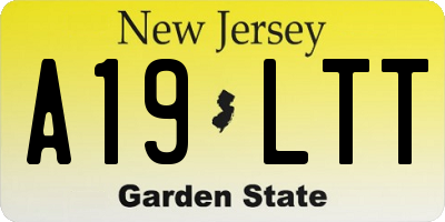 NJ license plate A19LTT