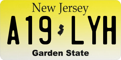 NJ license plate A19LYH