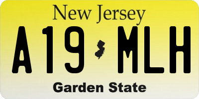 NJ license plate A19MLH