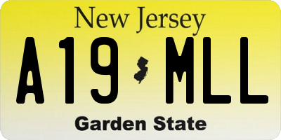 NJ license plate A19MLL