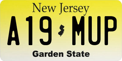 NJ license plate A19MUP