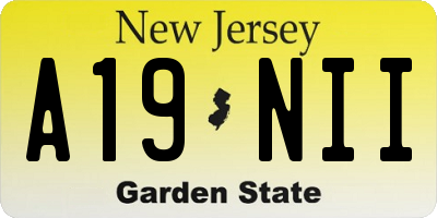 NJ license plate A19NII