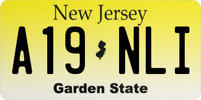 NJ license plate A19NLI