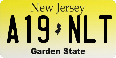 NJ license plate A19NLT