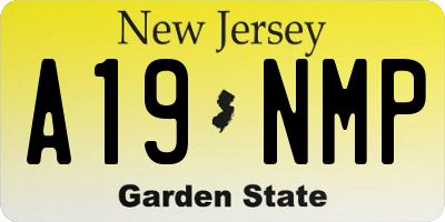 NJ license plate A19NMP
