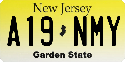 NJ license plate A19NMY