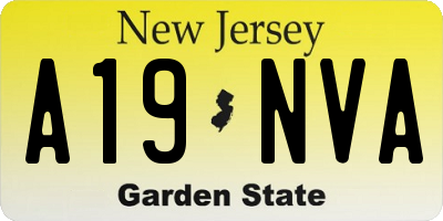 NJ license plate A19NVA