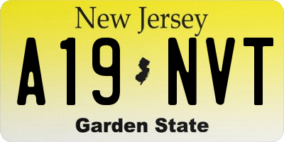 NJ license plate A19NVT