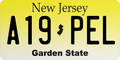 NJ license plate A19PEL