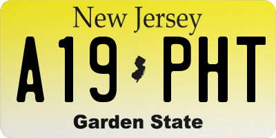 NJ license plate A19PHT