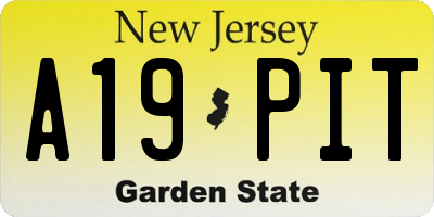NJ license plate A19PIT