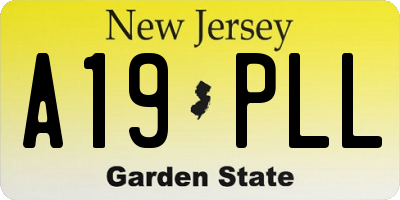 NJ license plate A19PLL