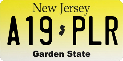 NJ license plate A19PLR
