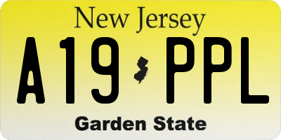 NJ license plate A19PPL