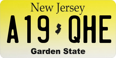 NJ license plate A19QHE