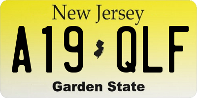 NJ license plate A19QLF