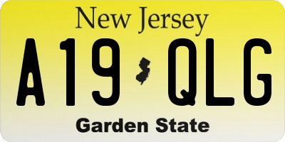 NJ license plate A19QLG