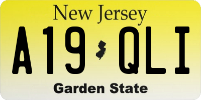 NJ license plate A19QLI