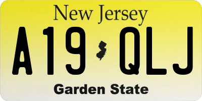 NJ license plate A19QLJ