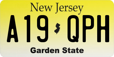 NJ license plate A19QPH