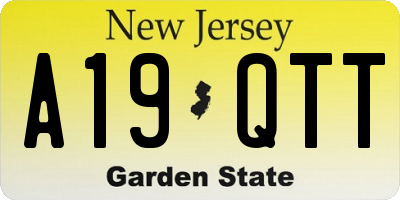 NJ license plate A19QTT