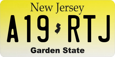 NJ license plate A19RTJ