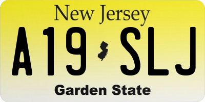 NJ license plate A19SLJ