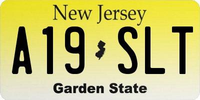NJ license plate A19SLT