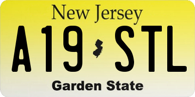 NJ license plate A19STL