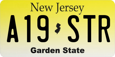 NJ license plate A19STR