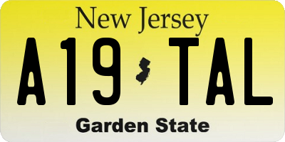 NJ license plate A19TAL
