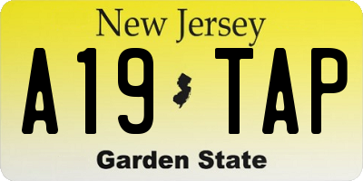 NJ license plate A19TAP