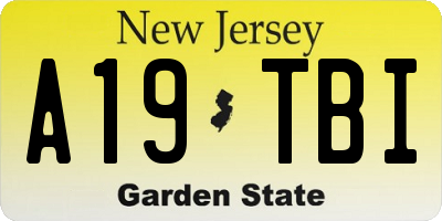 NJ license plate A19TBI
