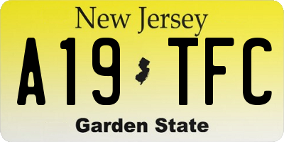 NJ license plate A19TFC