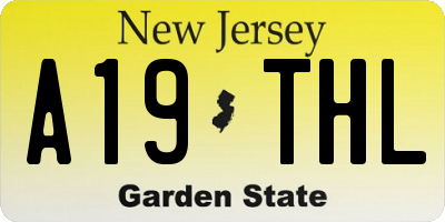 NJ license plate A19THL